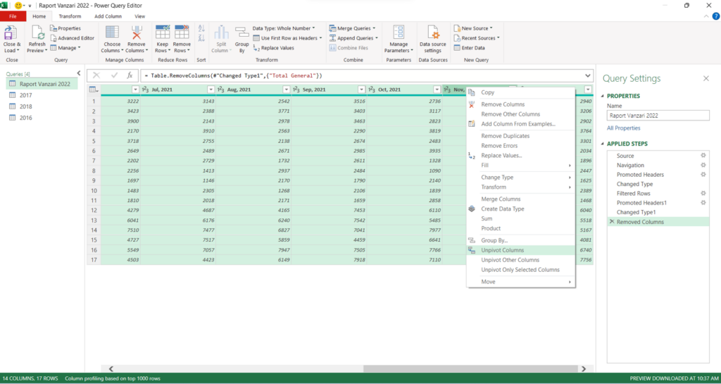Power query editor 2
