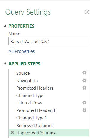 Power query editor 3